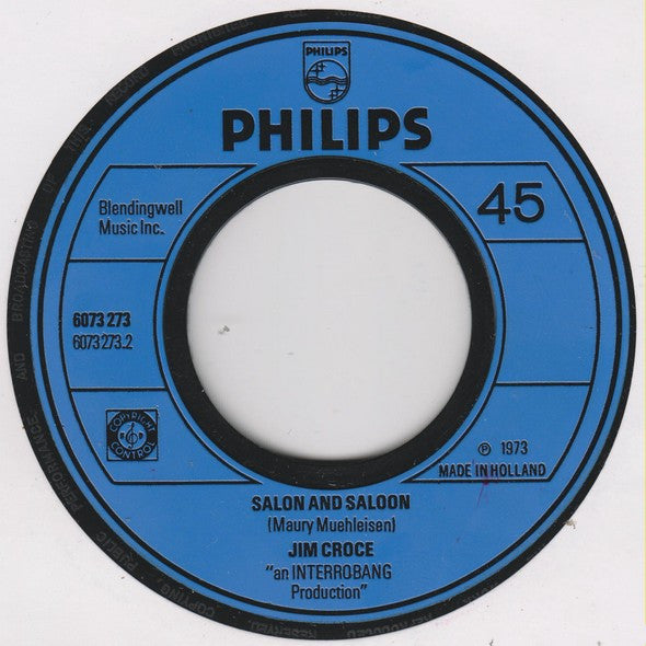 Jim Croce : I'll Have To Say I Love You In A Song / Salon And Saloon (7", Single)