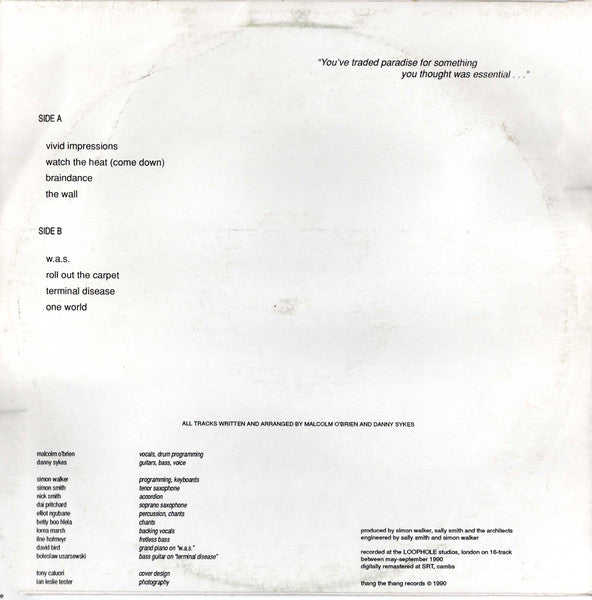 Architects Of Desire : Beyond The Pale (LP, Album)