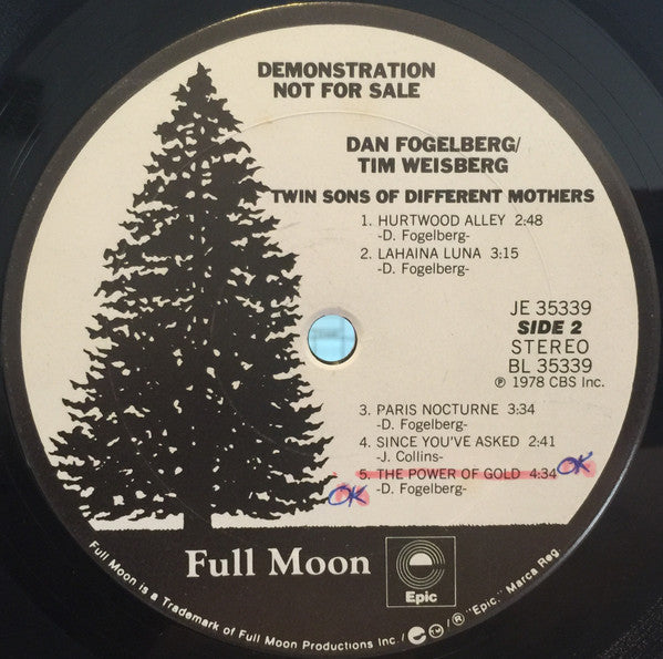 Dan Fogelberg & Tim Weisberg : Twin Sons Of Different Mothers (LP, Album, Promo, San)