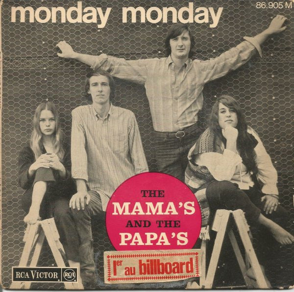 The Mamas & The Papas : Monday, Monday (7", EP, Mono)