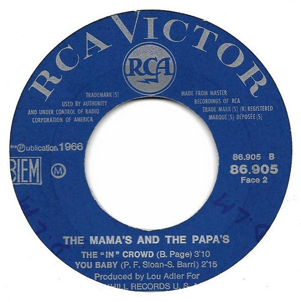 The Mamas & The Papas : Monday, Monday (7", EP, Mono)