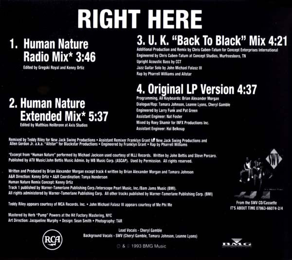SWV : Right Here / Human Nature (CD, Maxi)