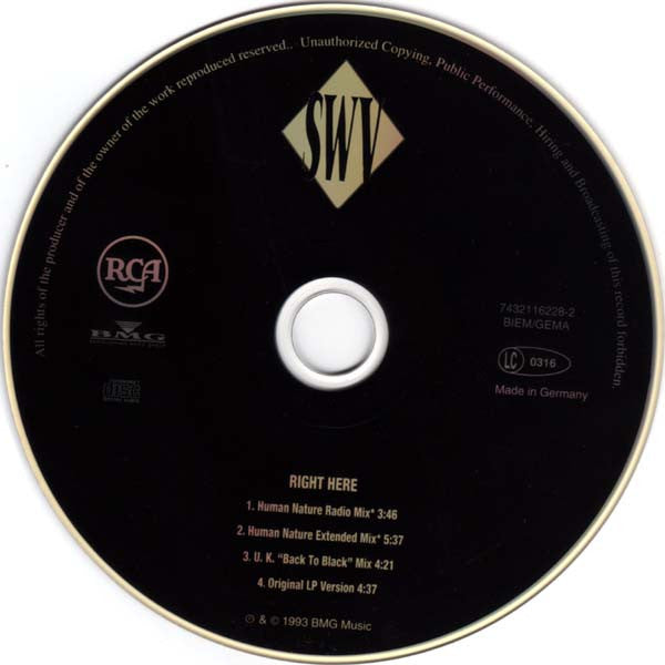 SWV : Right Here / Human Nature (CD, Maxi)
