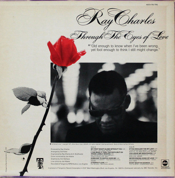 Ray Charles : Through The Eyes Of Love (LP, Album)