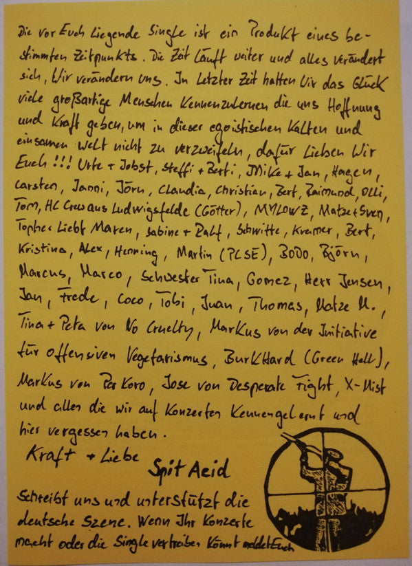 Spit Acid : The Tragedy Of Reality (7", EP)