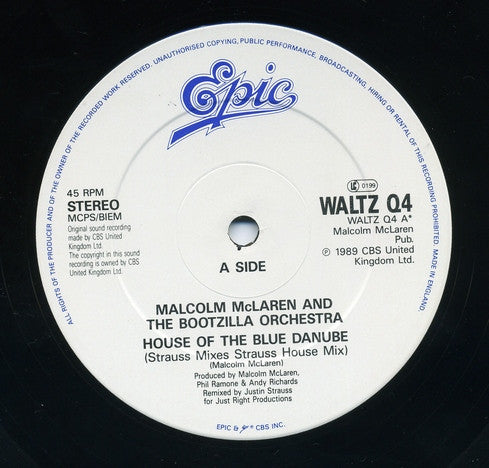 Malcolm McLaren And The Bootzilla Orchestra : House Of The Blue Danube (12")