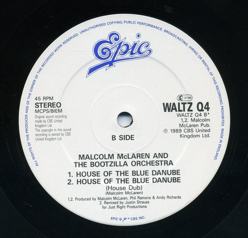 Malcolm McLaren And The Bootzilla Orchestra : House Of The Blue Danube (12")