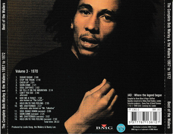 Bob Marley & The Wailers : Best Of The Wailers (CD, Album, RM)