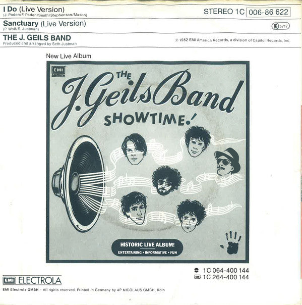 The J. Geils Band : I Do (Live Version) (7", Single)