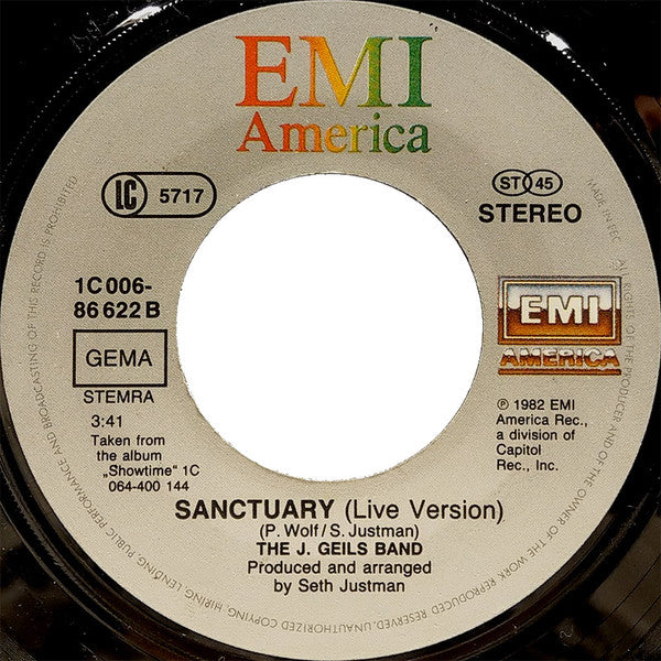 The J. Geils Band : I Do (Live Version) (7", Single)