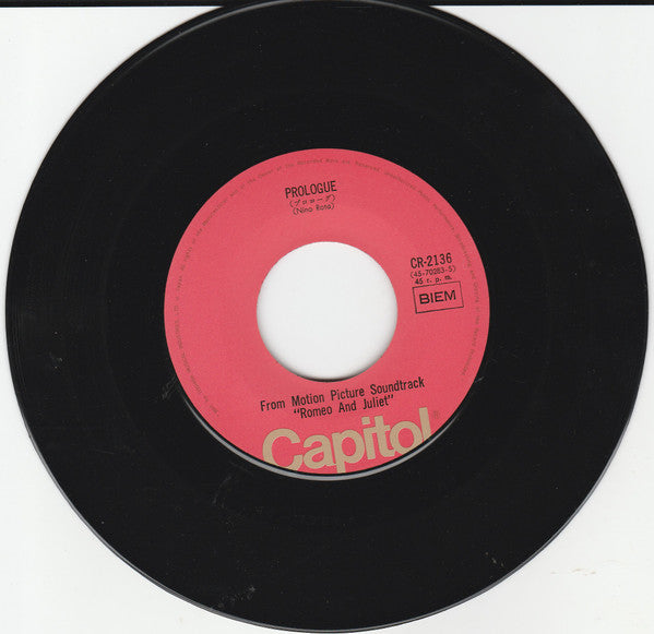 Nino Rota : ロミオとジュリエット = Romeo & Juliet (7", Single)