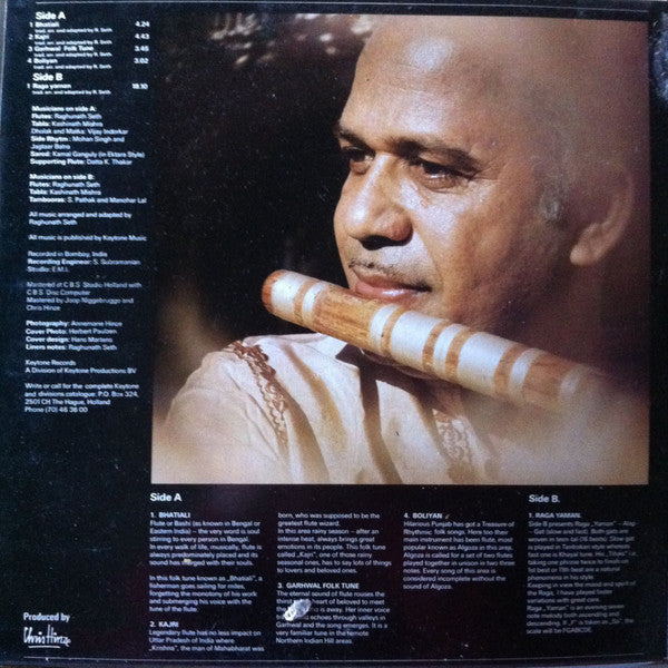 Raghunath Seth : The Eternal Flute - Folk Music From India (LP, Album, CX )