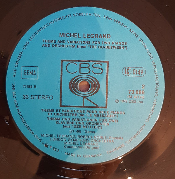 Michel Legrand, London Symphony Orchestra : The Umbrellas Of Cherbourg / Theme & Variations For Two Pianos & Orchestra (From The Go-Between) (LP)