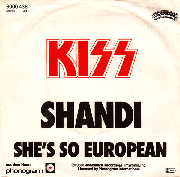 Kiss : Shandi (7", Single)