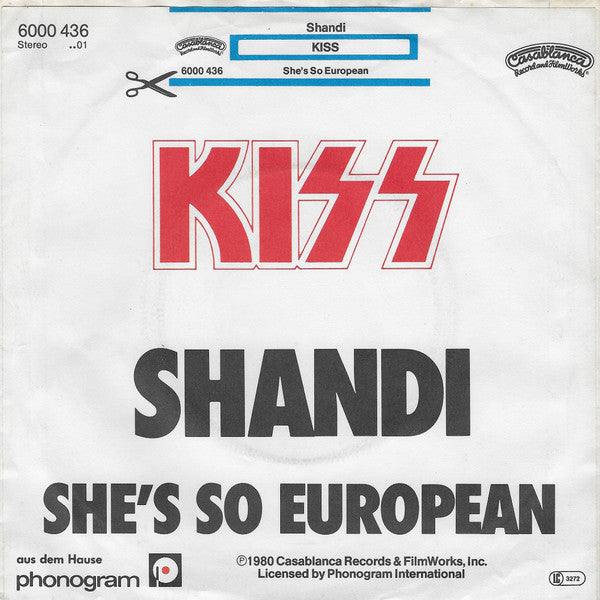 Kiss : Shandi (7", Single)