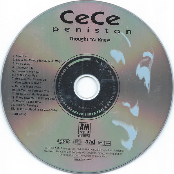 Ce Ce Peniston : Thought 'Ya Knew (CD, Album)