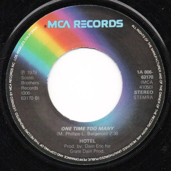 Hotel (5) : You've Got Another Thing Coming (7", Single)