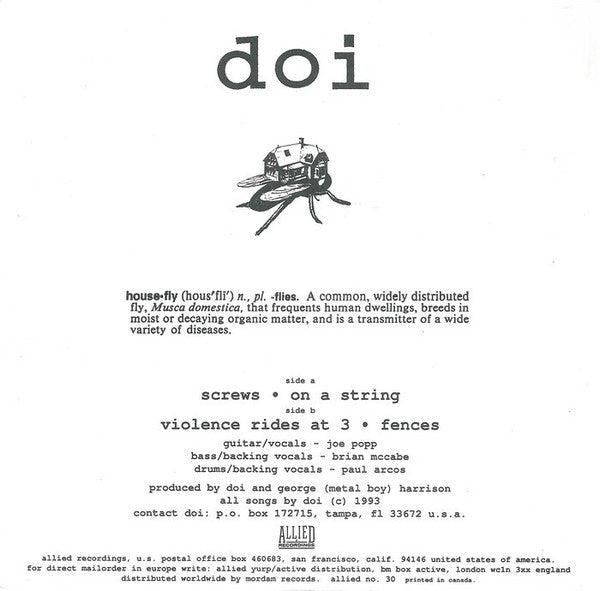 Dogs On Ice : Housefly (7")