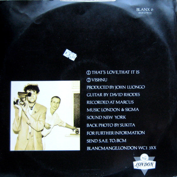 Blancmange : That's Love, That It Is (12", Single)