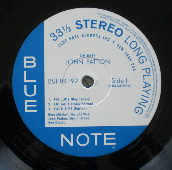 John Patton : Oh Baby! (LP, Album, RE, 180)