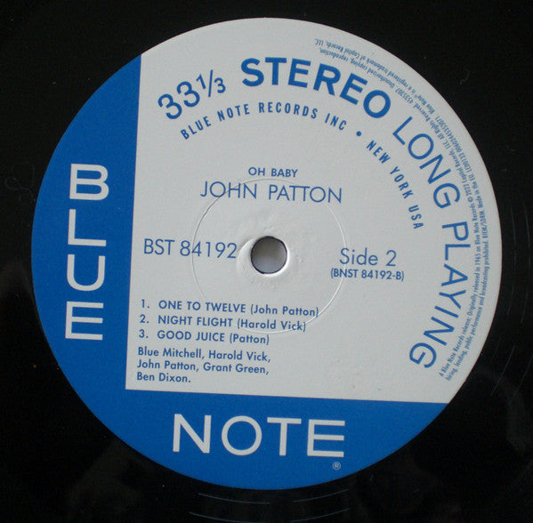 John Patton : Oh Baby! (LP, Album, RE, 180)