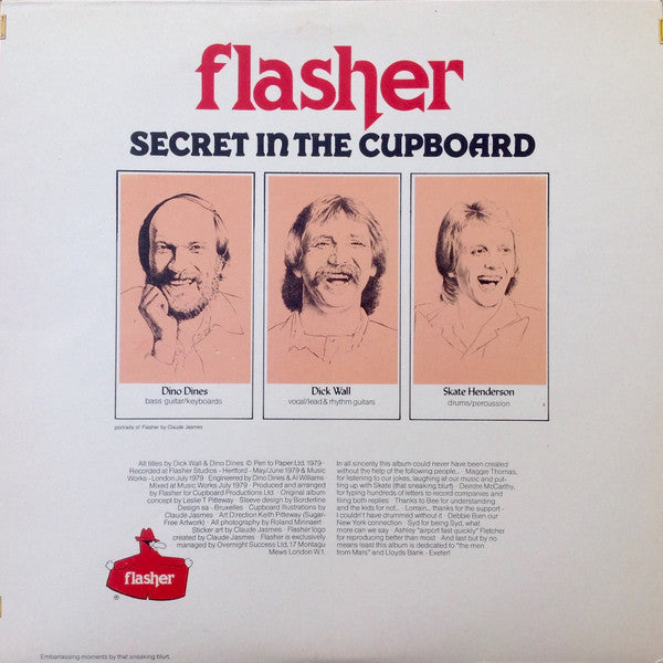Flasher : Secret In The Cupboard (LP, Album, Red)