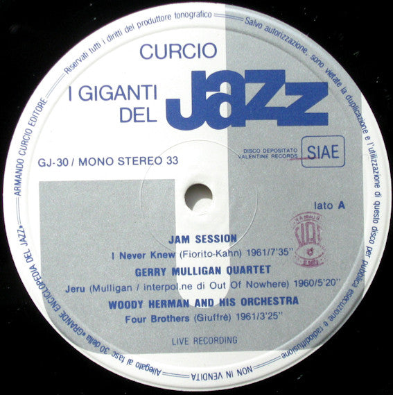 Dizzy Gillespie, Gerry Mulligan : I Giganti Del Jazz Vol. 30 (LP, Comp)