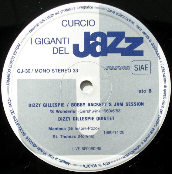 Dizzy Gillespie, Gerry Mulligan : I Giganti Del Jazz Vol. 30 (LP, Comp)