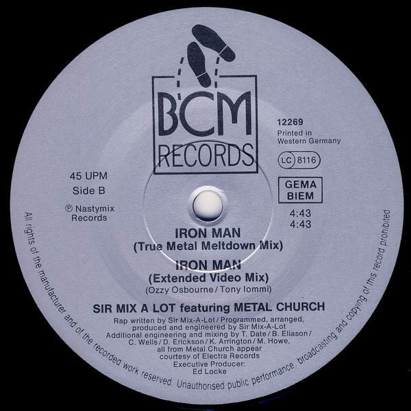 Sir Mix-A-Lot Featuring Metal Church : Iron Man (12", Maxi)