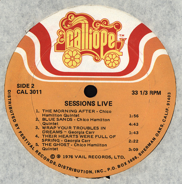 Cal Tjader / Chico Hamilton : Sessions, Live (LP)