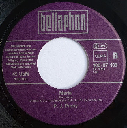 Johnnie Ray, P.J. Proby : Hernando's Hideway / Maria (7", Single)