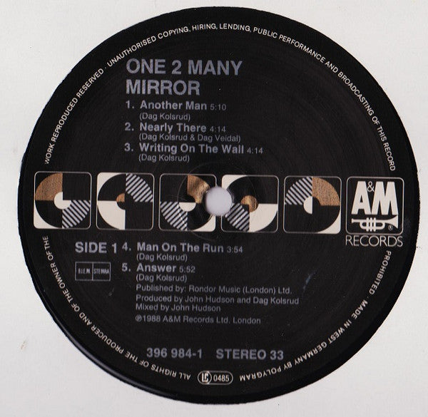 One 2 Many : Mirror (LP, Album)