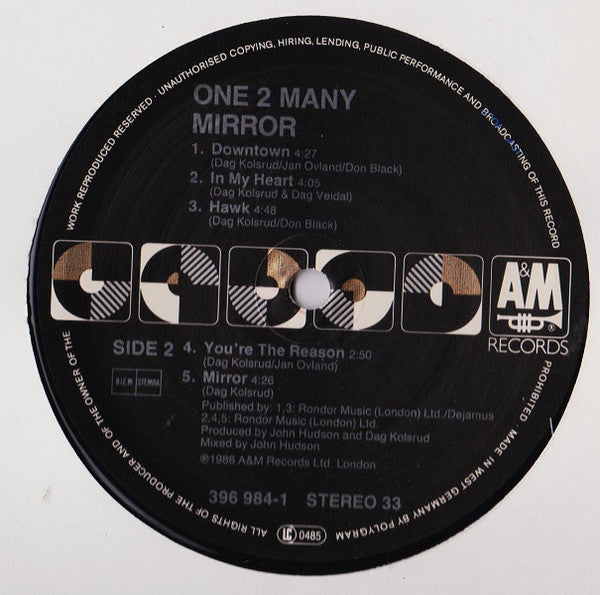 One 2 Many : Mirror (LP, Album)