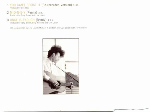 Lyle Lovett : You Can't Resist It (CD, Single)