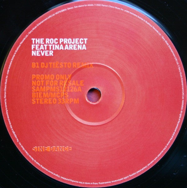 The Roc Project Feat. Tina Arena : Never (12", Promo)