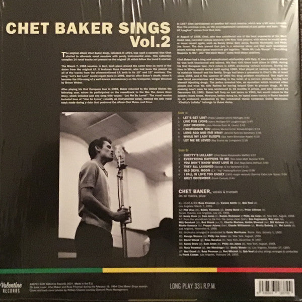 Chet Baker : Chet Baker Sings Vol. 2 (LP, Comp, Ltd)