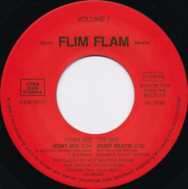 Tolga Flim Flam Balkan* : Pump Up The Flim Flam (7", Single, Red)