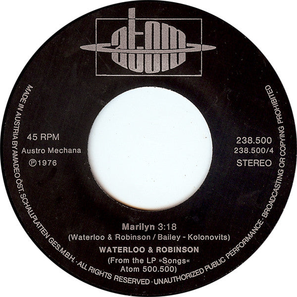 Waterloo & Robinson : My Little World (7", Single)