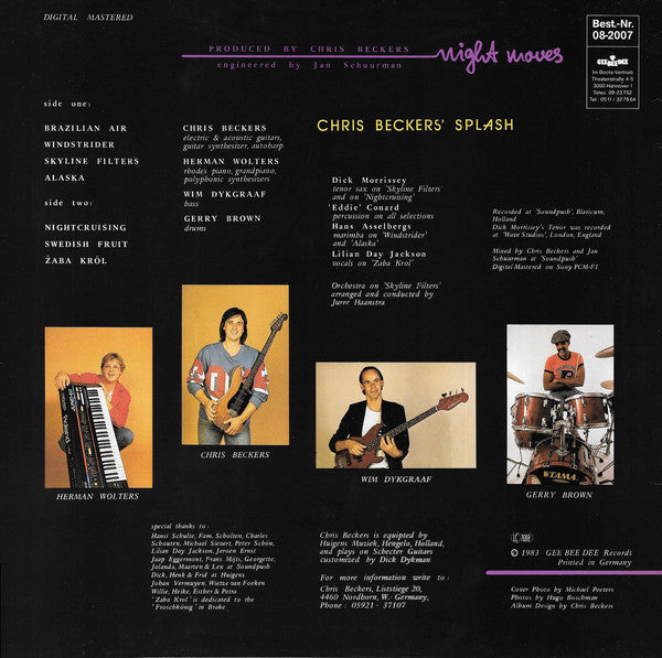 Chris Beckers Splash : Night Moves (LP, Album)