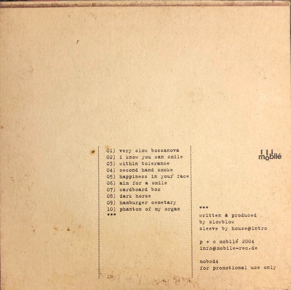 Slowblow : Slowblow (CD, Album, Promo)