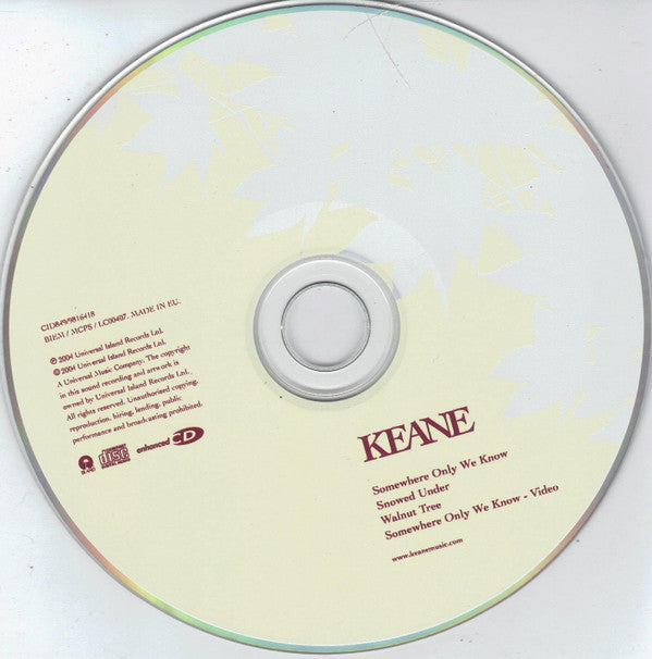 Keane : Somewhere Only We Know (CD, Single, Enh)