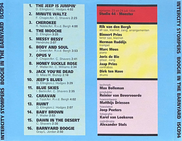 The Intercity Stompers : Boogie In The Barnyard (CD, Album)