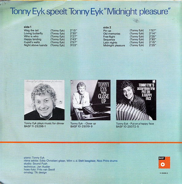 Tonny Eyk : Tonny Eyk Speelt Tonny Eyk - Midnight Pleasure (LP, Album)