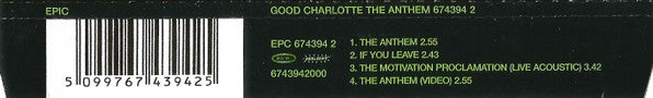 Good Charlotte : The Anthem (CD, Single, Enh)