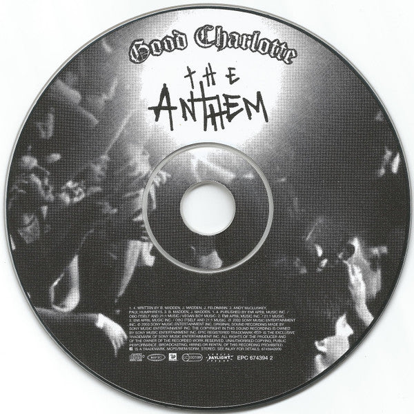 Good Charlotte : The Anthem (CD, Single, Enh)