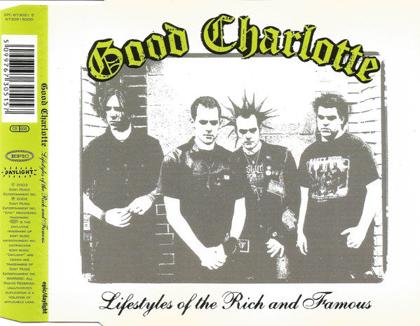 Good Charlotte : Lifestyles Of The Rich And Famous (CD, Single, Enh)