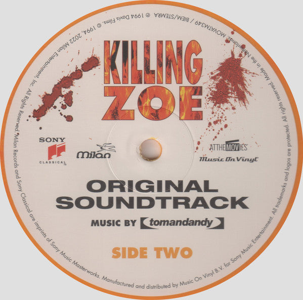 Tomandandy : Killing Zoe (Original Soundtrack) (LP, Album, Ltd, Num, RE, Ora)