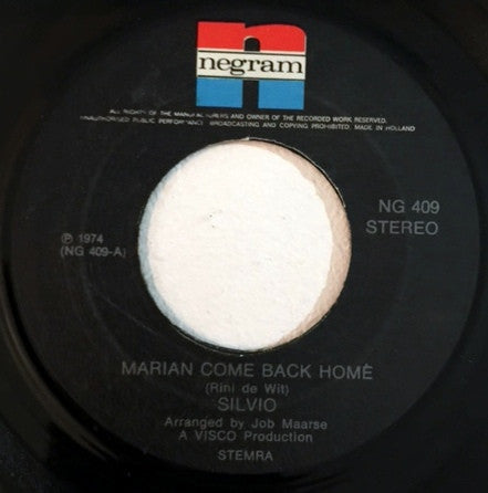 Silvio (3) : Marian Come Back Home (7", Red)