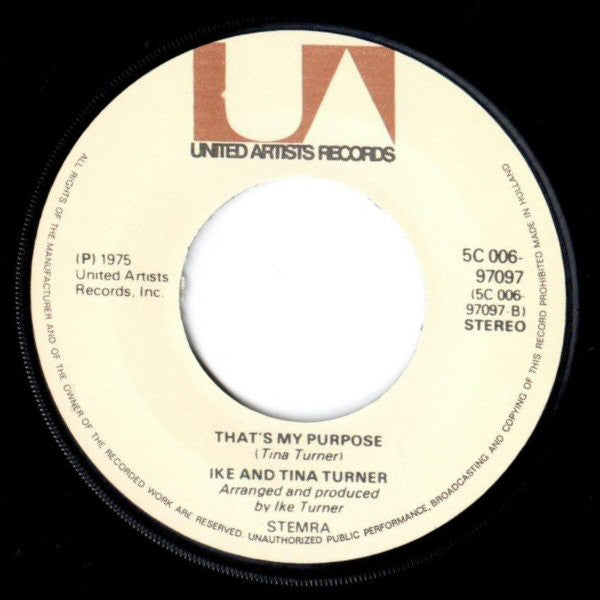 Ike & Tina Turner : Delilah's Power (7", Single)