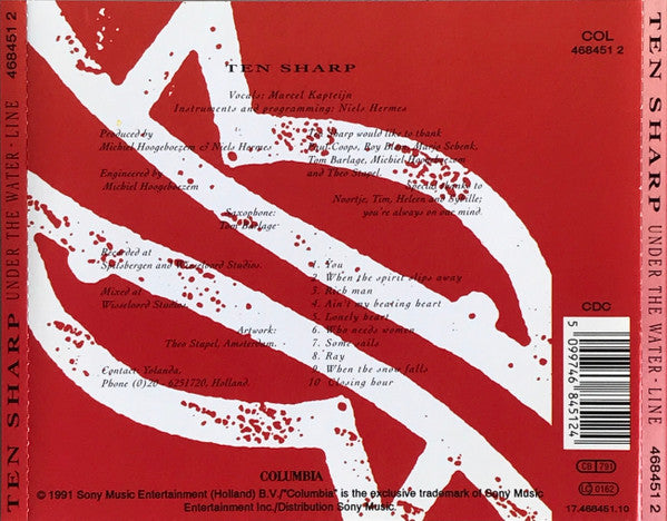 Ten Sharp : Under The Water-Line (CD, Album)
